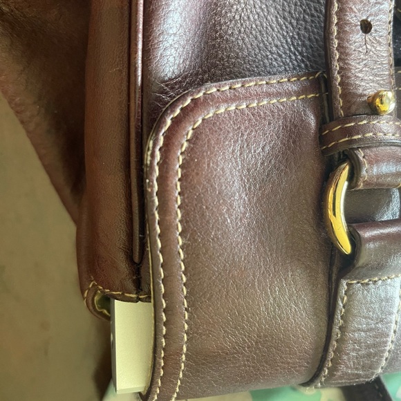 Ralph Lauren Rich Brown Leather Satchel - Picture 16 of 16